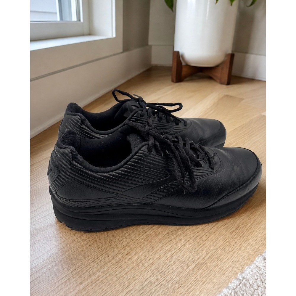 Brooks Addiction Walker 2 Mens Black Leather Walking Shoes 1103181D072 Size 12